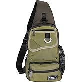 Vanlison Sling Bag Chest Shoulder Backpack Crossbody Multipurpose Daypack For Men Women Green
