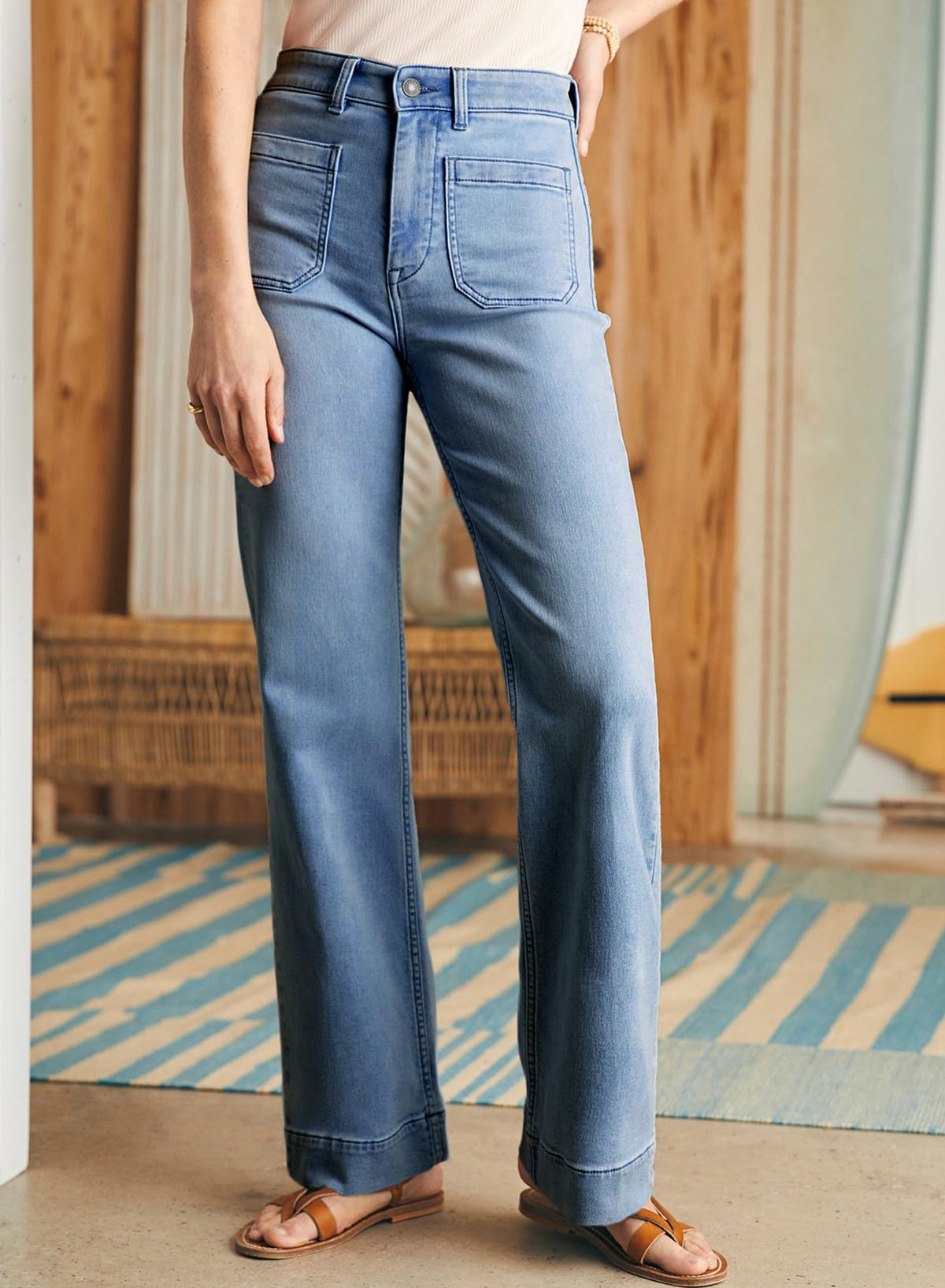 Astylish Wide Leg Jeans for Women High Waisted