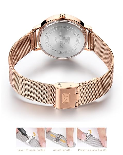 MF MINI FOCUS WOMEN’S CLASSIC DIAL BRACELET WATCH (GOLD/GOLD)