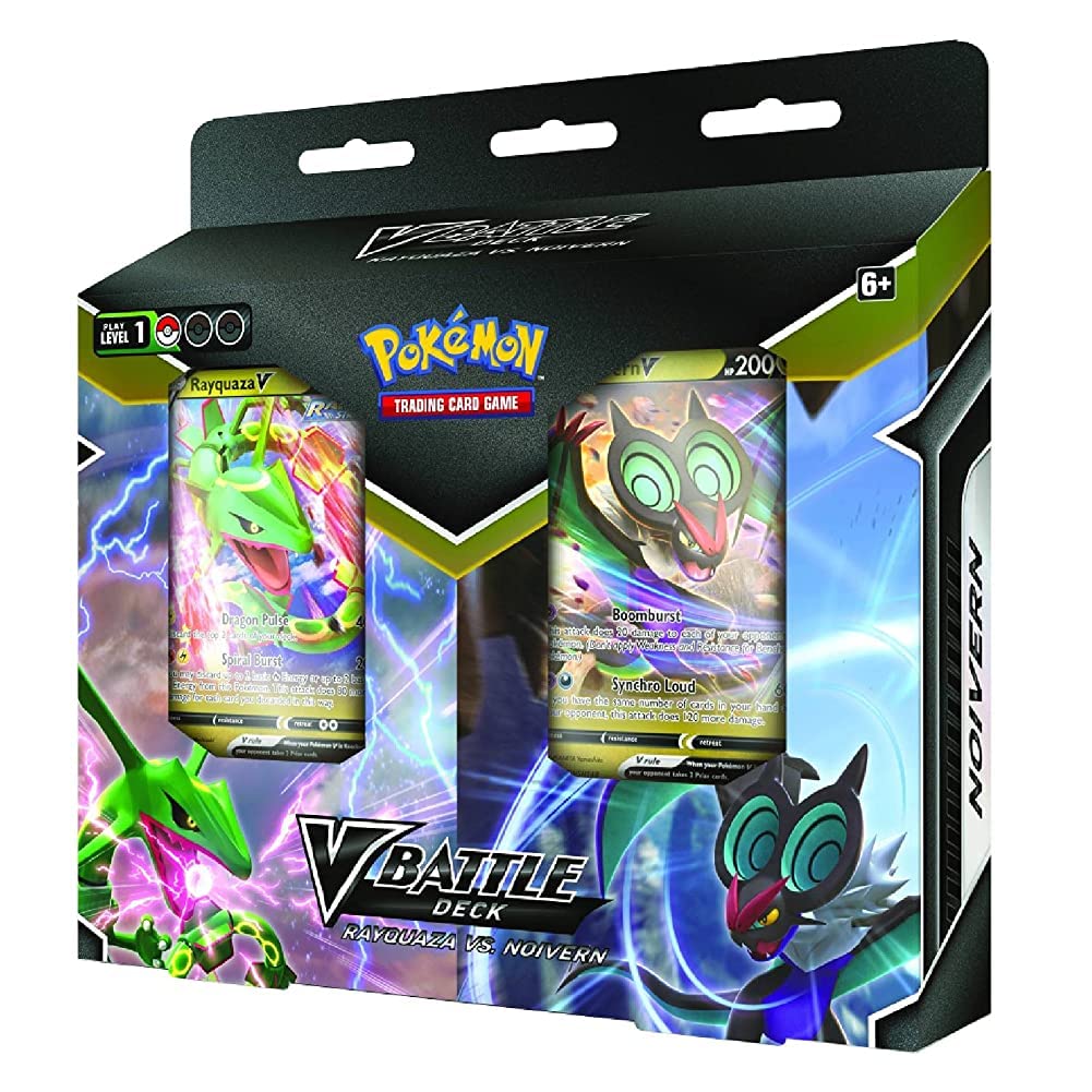 Pokémon | Pokemon TCG: Rayquaza V vs Noivern V Battle Deck Bundle (One at Random) | Card Game | Ages 6+ | 2 Players | 10+ Minutes Playing Time