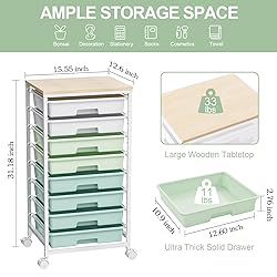 Rolling Storage Utility Cart Organizers with 8
