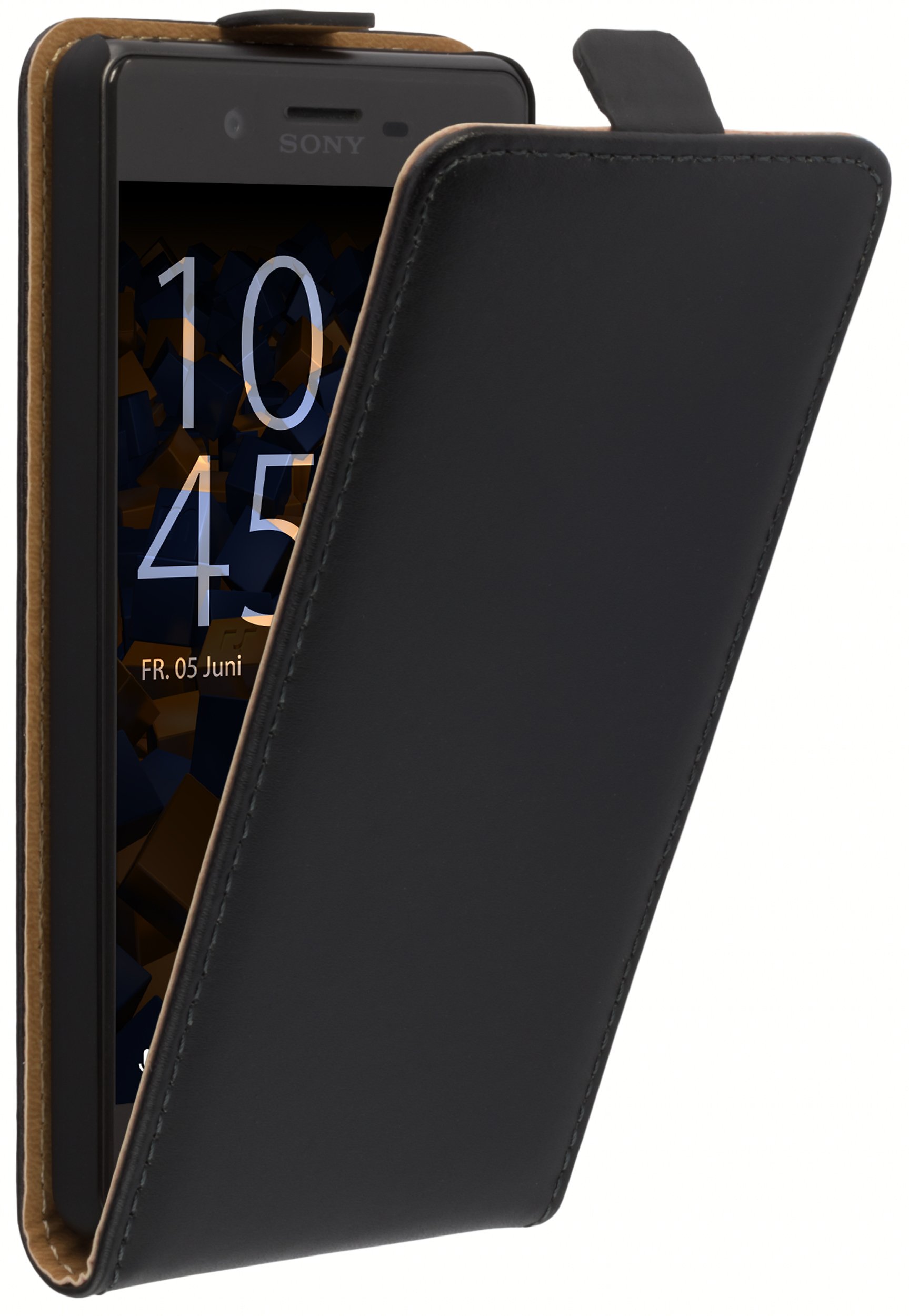 mumbi Flip Case Compatible with Sony Xperia X Performance Black
