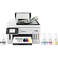 Canon Megatank GX6120 Wireless All-in-One Printer, Print, Scan and Copy, with 2.7" LCD Touch Screen and Auto Document Feeder, White