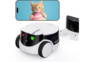 Enabot EBO ROLA PetPal FamilyBot 2.5K Camera Robot: Movable WiFi QHD Cam, Indoor Smart Home Security, Night Vision, 2-Way Audio, Remote App Control, Photo, Video for Cat/Dog/Family (w/Storage Module)