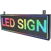 P10 Scrolling Led Sign Programmable Display Digital Sign Outdoor Message Board Led Open Signs For Business Custom Banner Word Light Advertising Wifi Control High Brightness Neon 39"X14"
