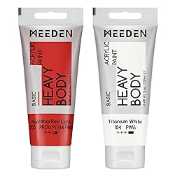 MEEDEN Acrylic Paint Naphthol Red Light: Bundled