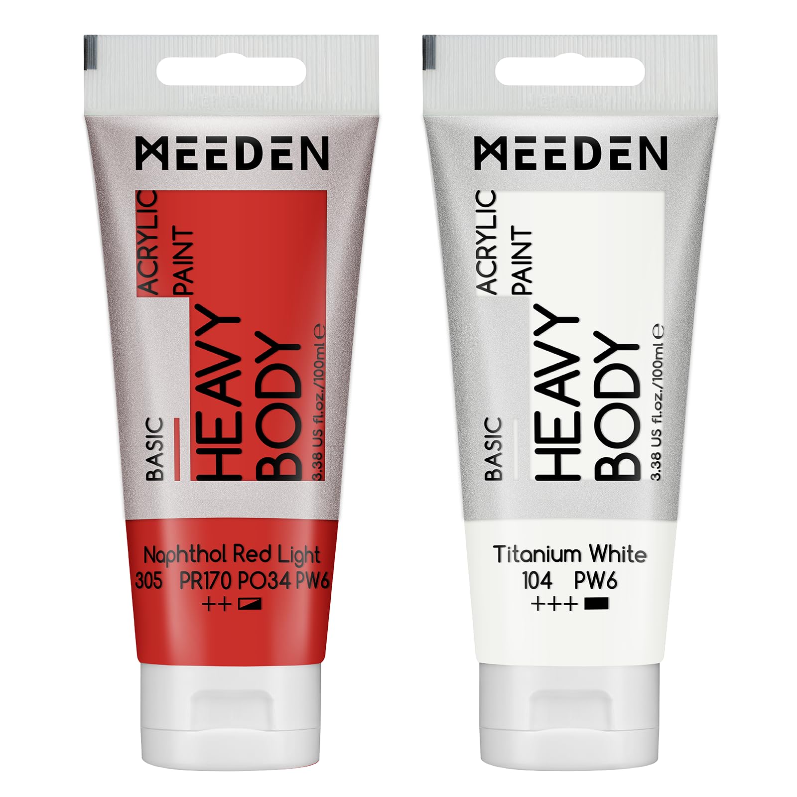 MEEDEN Acrylic Paint Naphthol Red Light: Bundled