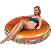 GoFloats Cheeseburger Party Tube - Giant Size Fun That Will Leave You Hungry for More