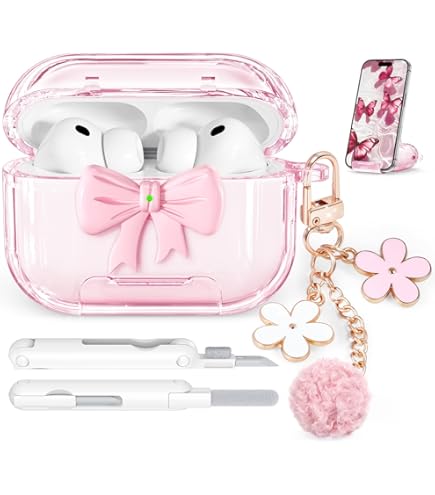 Amazon.com: Vykyntow Case for AirPods Pro 3 with Sakura Pom Pom