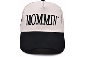 Mommin Trucker Hat for Women, Embroidered Adjustable Canvas Vintage Mom Mama Baseball Cap Hat for Casual Wear
