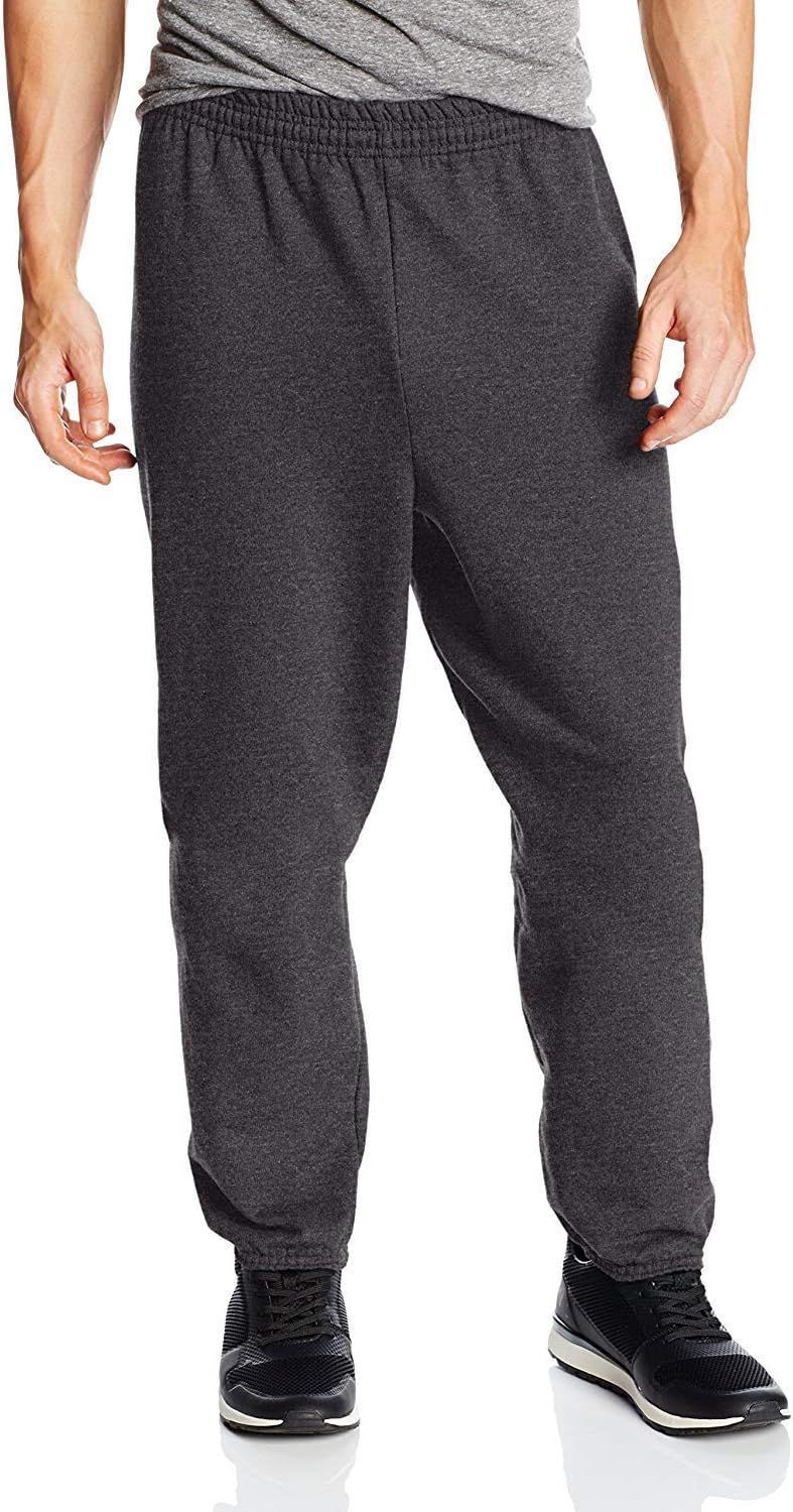 ChampionHanes Men's EcoSmart Non-Pocket Sweatpant (Pack of 2), charcoal heather, 3XL