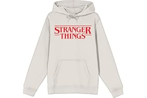 Bioworld Stranger Things Classic Logo Hoodie – Sand Hooded Sweatshirt