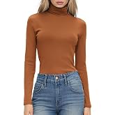 HOTOUCH Women's Turtleneck Long Sleeve Tops Lightweight Base Layer T-Shirts | Slim Fit, Soft Stretchy Comfort, Versatile for work, Weekends, or Travel