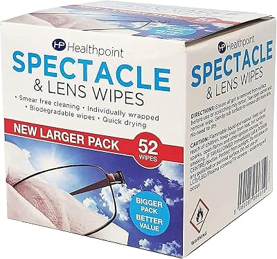 Healthpoint Optical Device Cleaner Wipes 520 Pack for Glasses Cameras Mirrors
