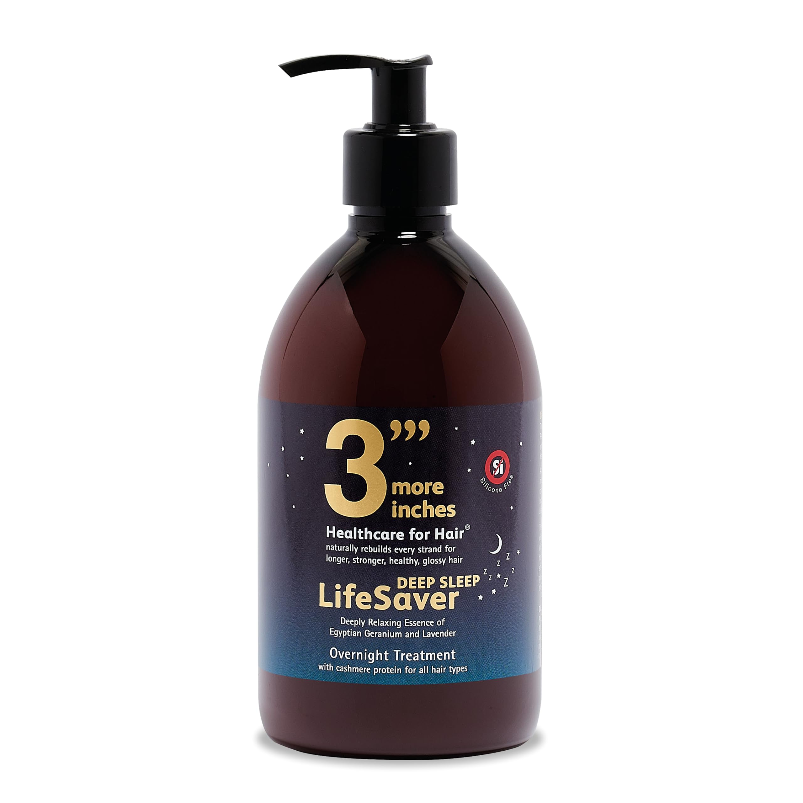 3'''More Inches LifeSaver Deep Sleep Overnight Hair Treatment 500ml - Hair Repair for Split Ends, Broken Bonds & Dry Hair - Thicker, Smoother, Softer & Stronger Hair - Hair Care by Michael Van Clarke