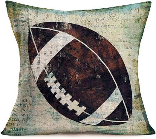 Amazon Com Xihomeli Vintage American Football Pillow Covers Ball