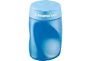 Ergonomic Container Sharpener - STABILO EASYsharpener - 3 in 1 - Left-Handed - Blue