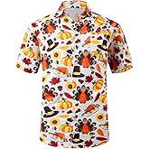 PROMOTED TO BIG SISTER Mens Thanksgiving Turkey Button Down Short Sleeve Shirt Adult Hawaiian Holiday Shirt