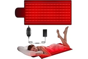 Red Light and Near-Infrared Light Pad with 660 nm and 850 nm, 33 x 15 inch, Large Size Red Light Mat including the Head, Time