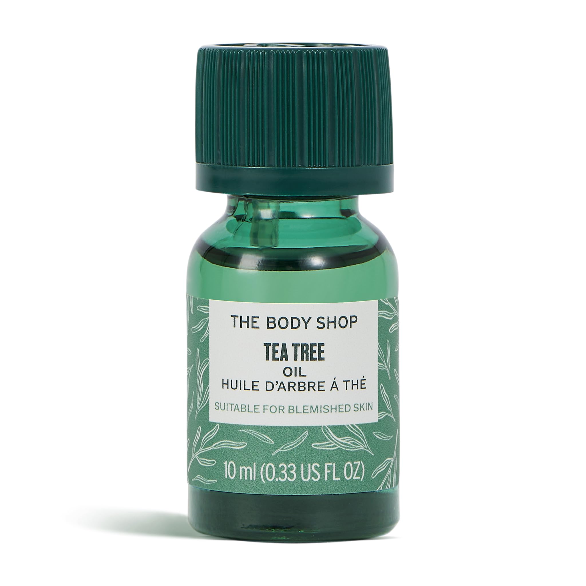 The Body Shop Tea Tree Oil for Skin (1x 10ml), Purifying Facial Oil for Oily, Blemish-Prone Skin, Targets Blemishes, With Community Fair Trade Tea Tree Oil from Kenya, Refreshing Feel, Vegan Skincare