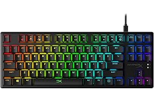 HyperX Alloy Origins Core - Tenkeyless Mechanical Gaming Keyboard, Software Controlled Light & Macro Customization, Compact Form Factor, RGB LED Backlit, Linear HyperX Red Switch,Black