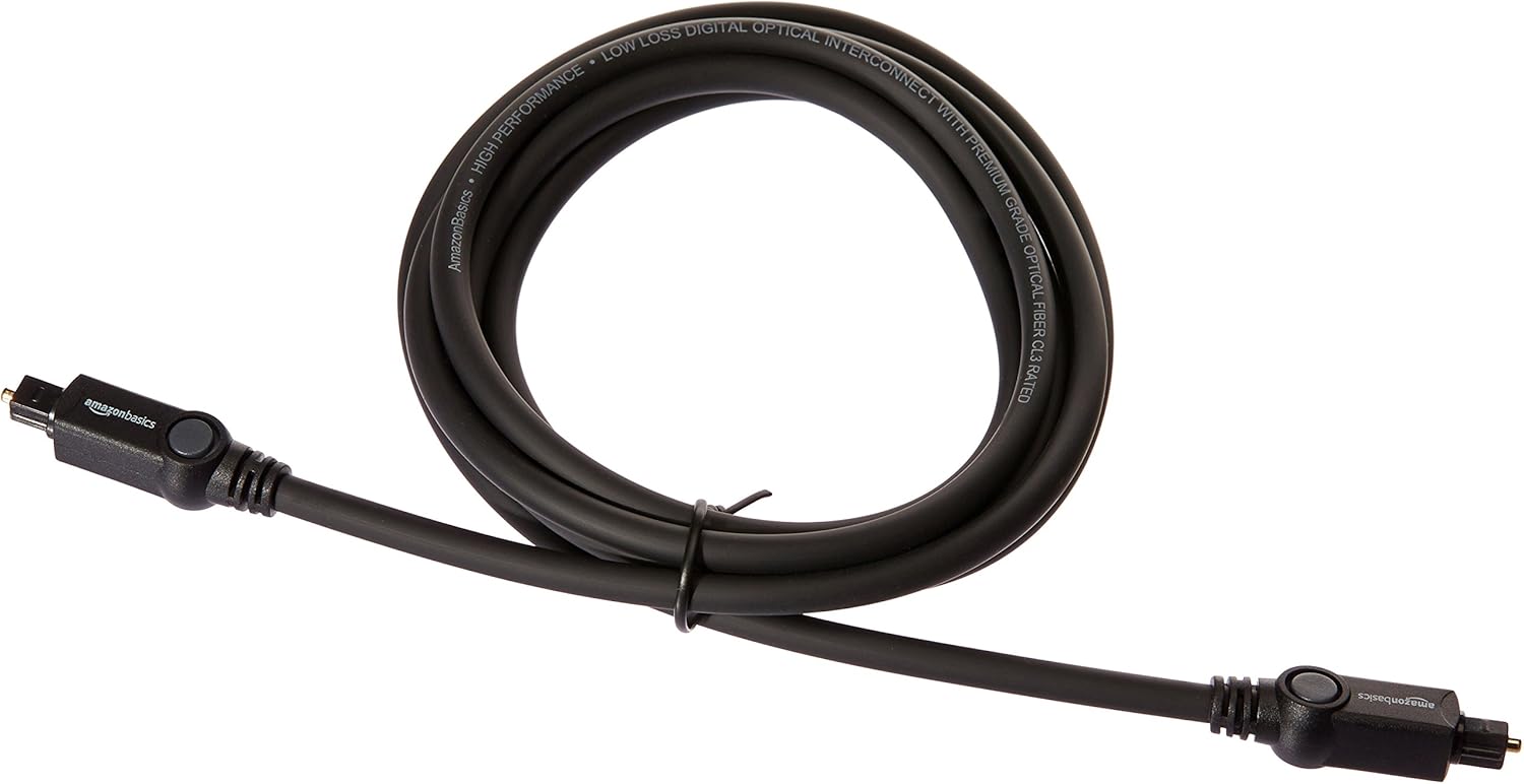 Basics CL3 Rated Optical Audio Digital Toslink Cable - 6 Feet: Electronics