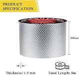 fowong Waterproof Tape Butyl Sealing Repair Tape 200mm x 5M Aluminum Foil view 2
