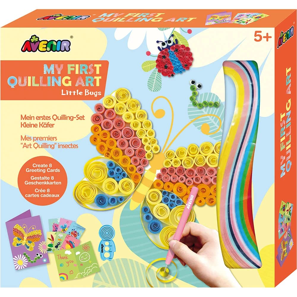 Avenir CH201743 My First Quilling Art Little Bugs Craft Set, Butterfly