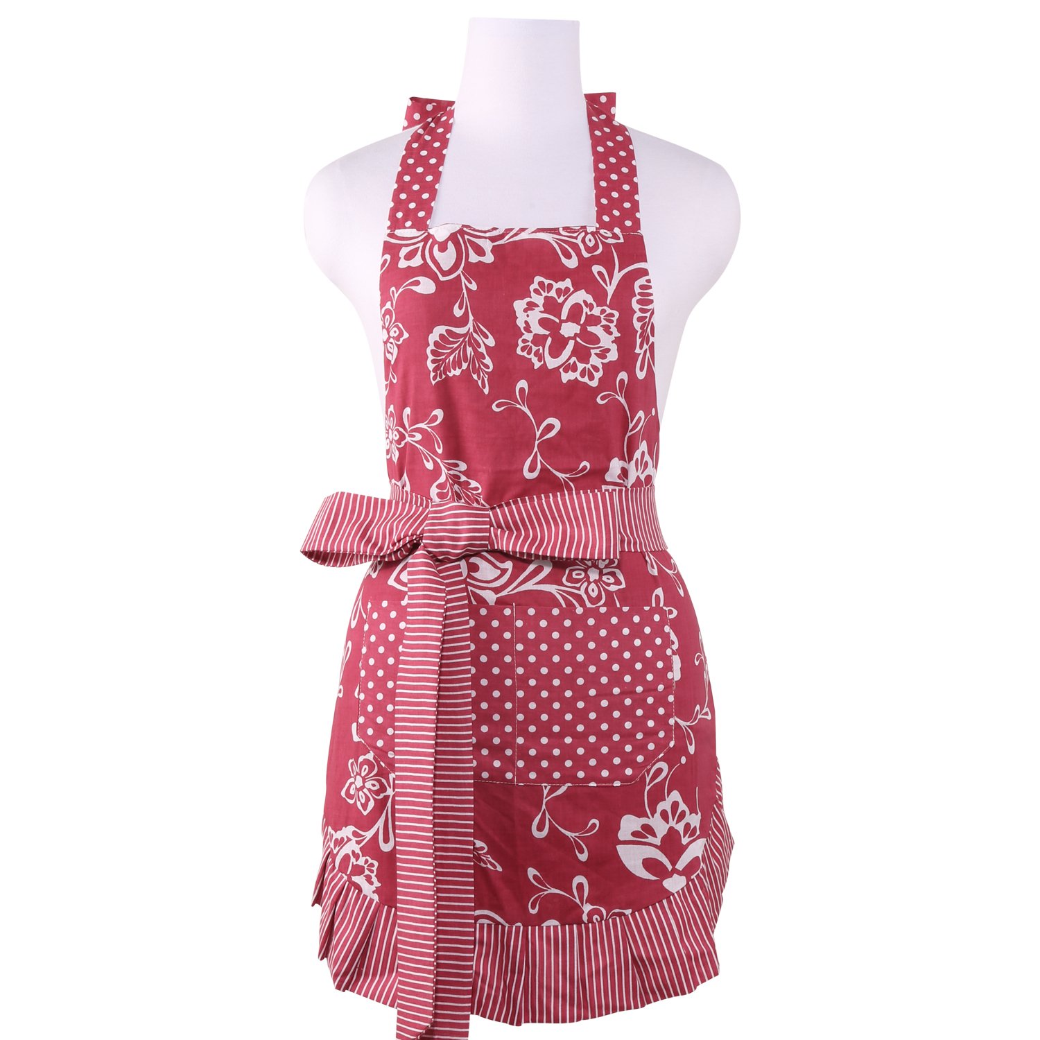 Neoviva Gardening Apron for Women with Pockets, Doublelayered Girls Apron for Cooking, Baking
