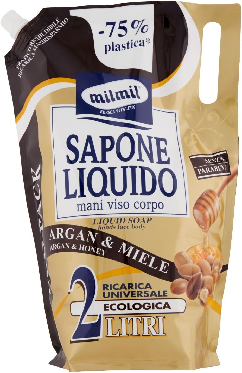 Mil Mil Sap Liq Busta Ric.Argan 2L, 2 l (Pack of 1)