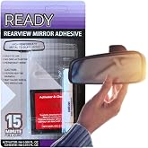 Ready Rearview Mirror Superior Bond Adhesive, Fast Easy Installation, 15min Full Cure, Durable Long Lasting Metal &amp; Glass Bond for All Season Weather