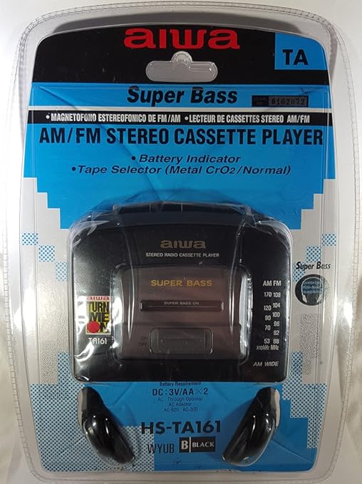 Aiwa AM/FM Cassette Player Walkman, HSTA161 Home Audio