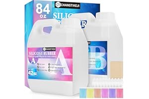 CHANGTIKEJI Silicone Mold Making Kit, 84oz 10A Elastic Liquid Silica Gel for Casting Resin molds and Candle & Soap Mold,Fast Cure Translucent Platinum Silicone Rubber