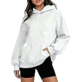 Bogoogmo Womens Oversized Hoodies Fleece Hooded Sweatshirts Comfy Sweaters Loose Fit Pullover Fall Winter Clothes
