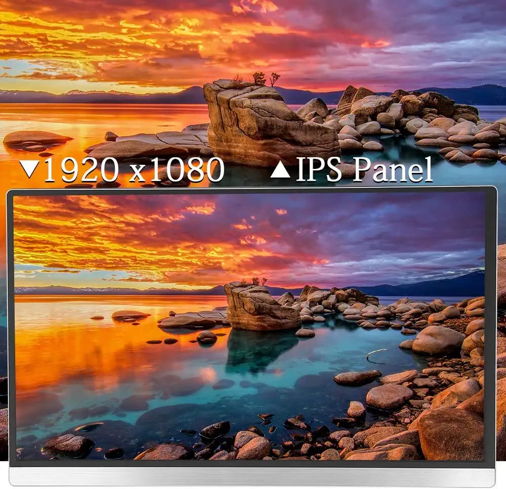 WESTHOD Laptop Screen Extender, 12'' Portable Monitor for Laptop FHD IPS Triple Monitor Display, HDMI/USB-A/Type-C Plug-Play Tri-Screen for Windows, Chrome, Mac and Switch, Work with 13”-16” Laptops
