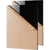 KAITELA 12" x 16" Opaque Black Cast Acrylic Sheet 1/4" Thick (6mm), 2 Pack | Plexiglass Board; for Craft Projects, Sign, Laser Cutting, Engraving, Photography