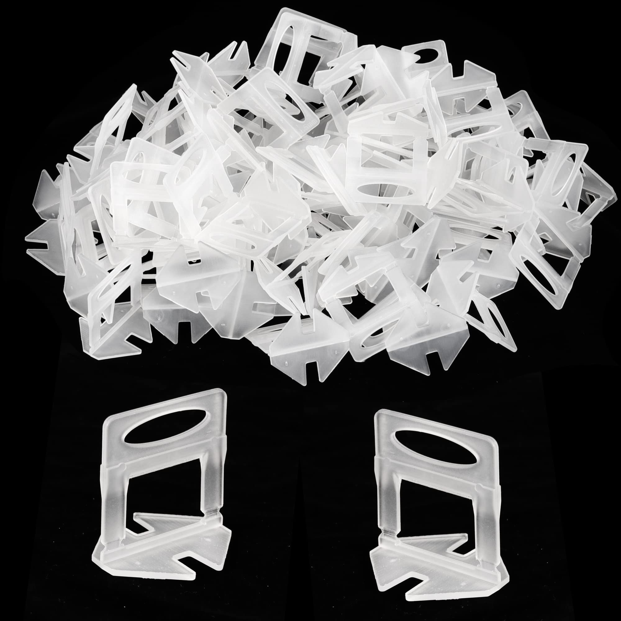 MUKCHAP 400 PCS 1mm Tile Leveling System Spacer Clips, Tiles Leveler Spacers for Ceramic Tile and Stone Installation