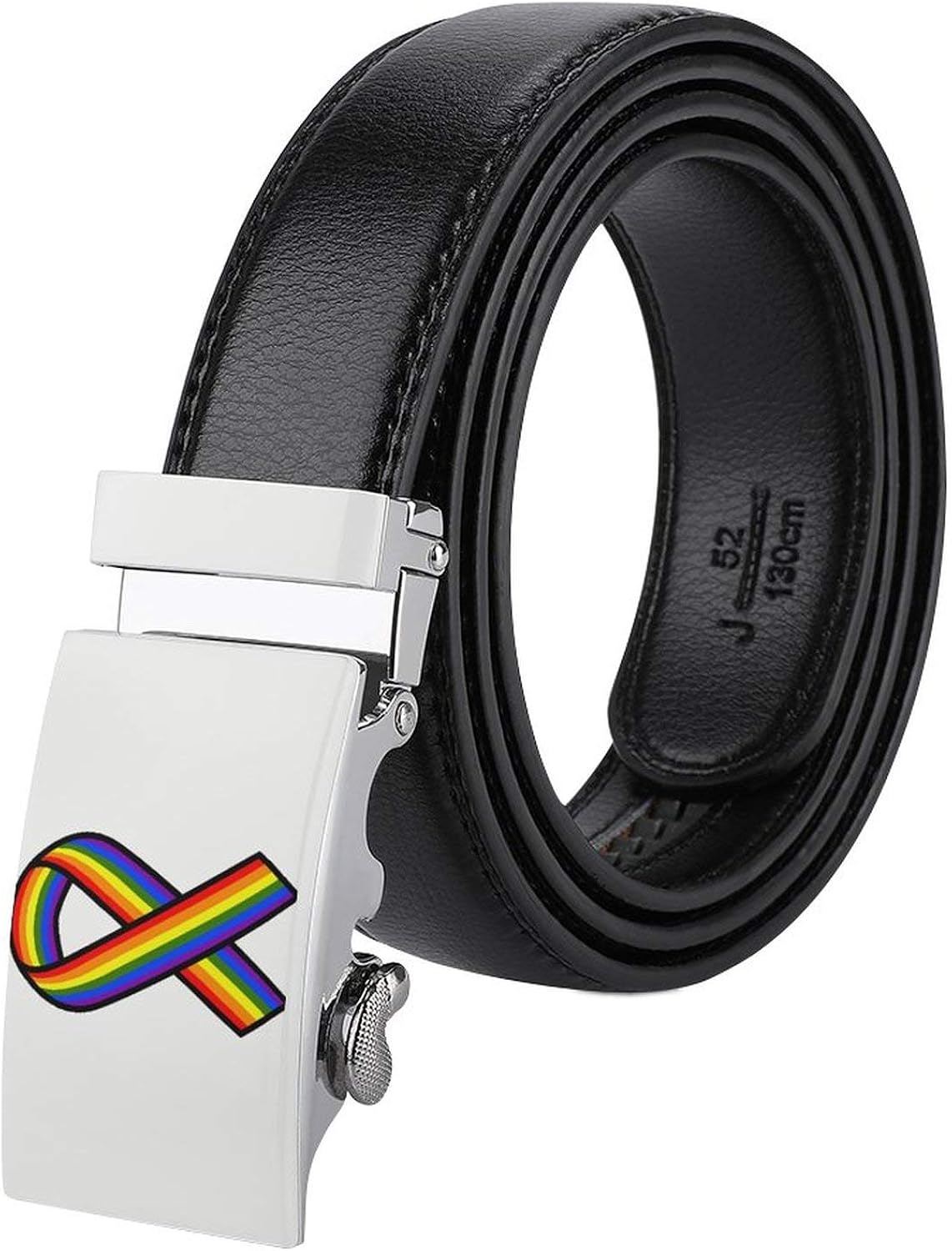 Awareness Ribbon Ovarian Cancer Ovary Belt for Men with Automatic