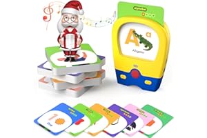 Qiaojoy Bilingual Talking Flash Cards with 240 Sight Words, Sensory Toys for Toddlers 1-3, Pocket Speech for Toddlers, Speech Therapy Toys for Autistic Children Aged 2-6 Year Old Boys and Girls