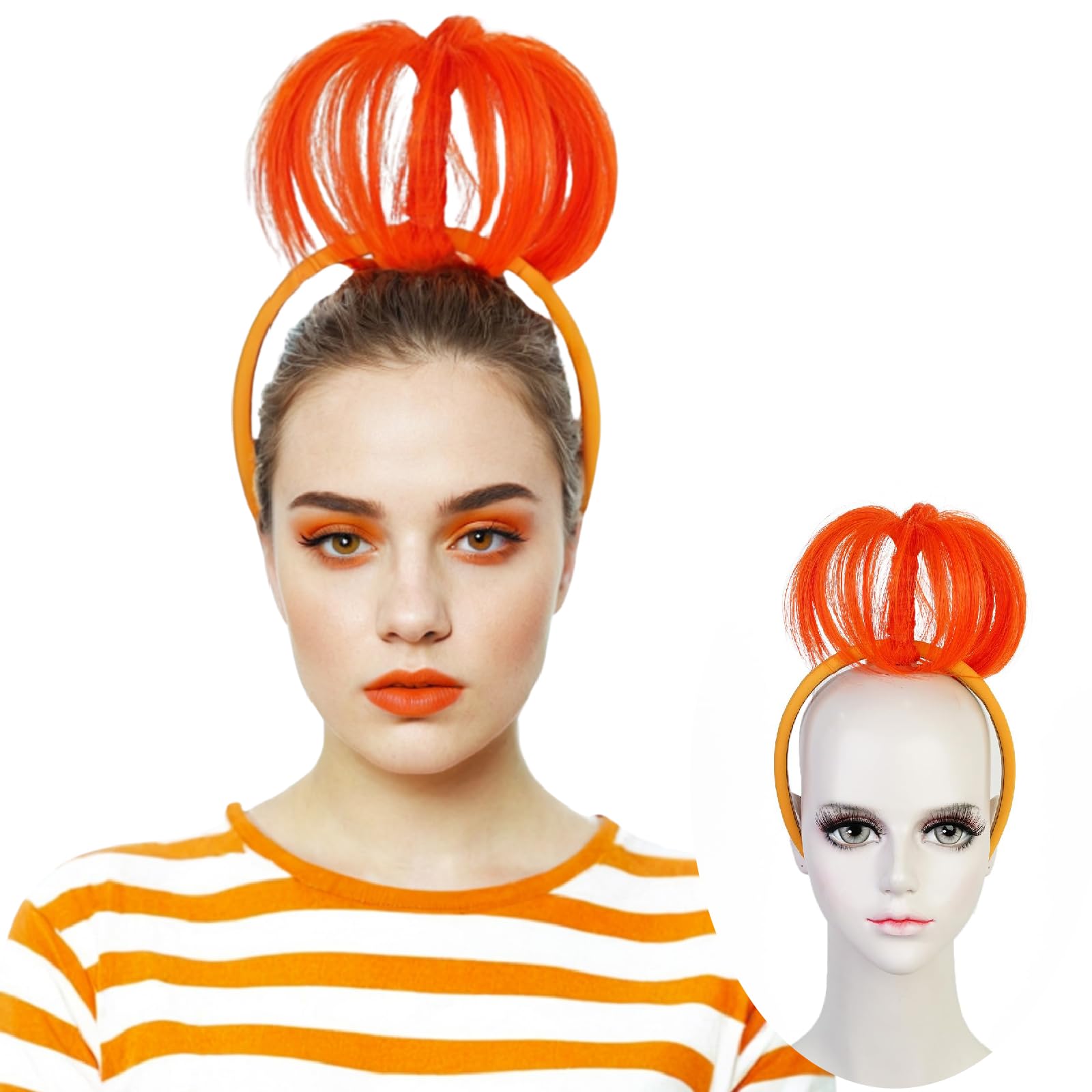 Photo 1 of Wiggy Mermaid Orange Wig Headband Wig for Halloween Costume Party Cosplay