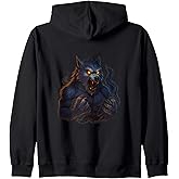 Werewolf Glow Halloween Design Scary Horror Art Zip Hoodie