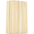 Natural Bamboo Sticks for Arts and Crafts, Flexible Wood (15.5 in, 100 Pack)