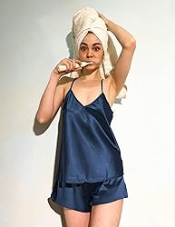 Ekouaer Silk Pajamas for Women Satin Cami Pjs Set V