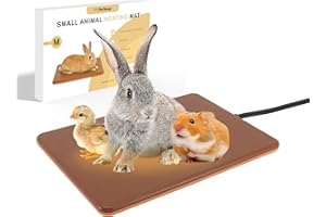 PetTemp Small Animal Heating Pad, Small Animal Bed, Outdoor/Indoor Winter Thermal Heating Pad for Rabbits, Guinea Pigs & Chickens, Waterproof & Chew-Resistant, 20W, Energy-Efficient, 11.8 x 8.2 in