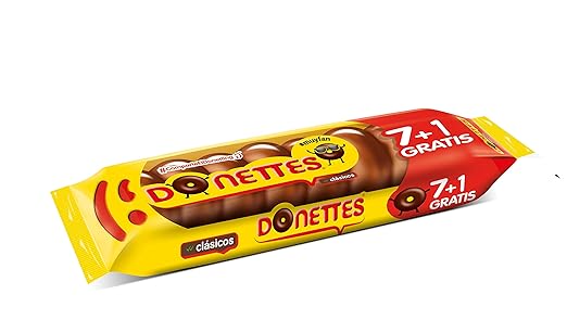 Donettes Clásicos Sabor Chocolate pack 7+1 unidades gratis. 152 g ...