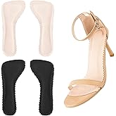 SooGree 2 Pairs Adhesive High Heel Inserts Women 3/4 Cushioning Insoles for High Heels Anti-Slip Invisible Slim Inserts Liners Ball of Foot & Arch Support Insoles Sponge Leather Relieve Pain