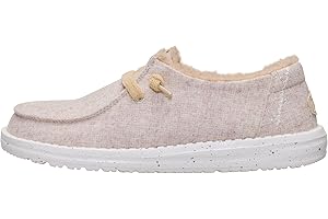 HEYDUDE Women's Wendy Wool Cozy Slip-On Loafers | Comfortable Lightweight Shoes with Sherpa Lining for All Day Comfort
