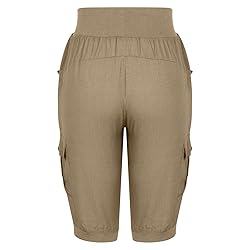 symoid Returned Items Capri Pants for Women Summer
