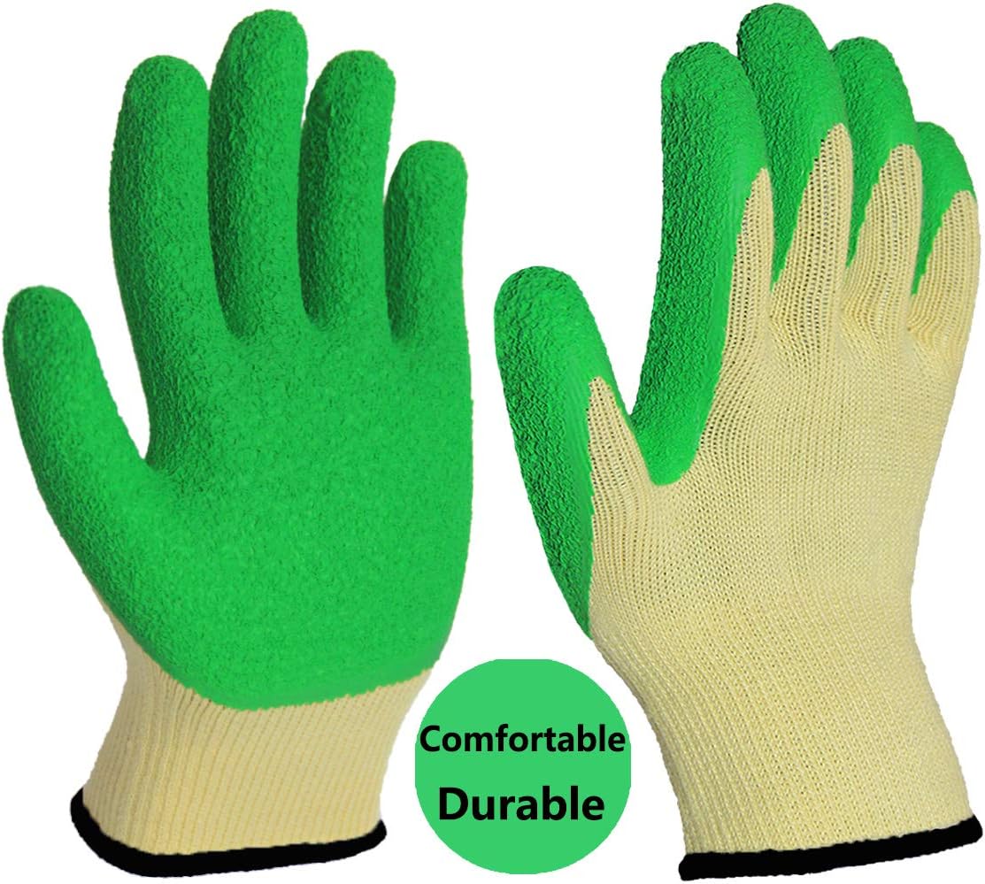 2 Pairs Superior Grip Garden Work Gloves for Women and Men, Comfortable Durable for Gardening Construction Restoration Multi-Purpose: Clothing