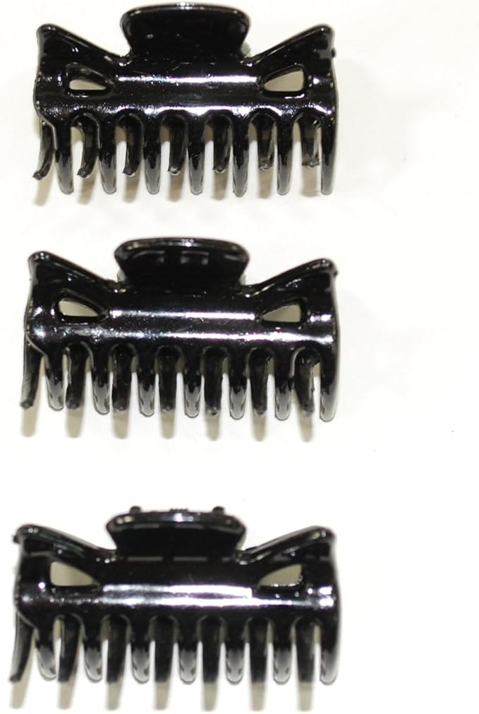 Pack of 3 Medium Size Black Hair Clamps / Claw Clips. Amazon.co.uk Clothing